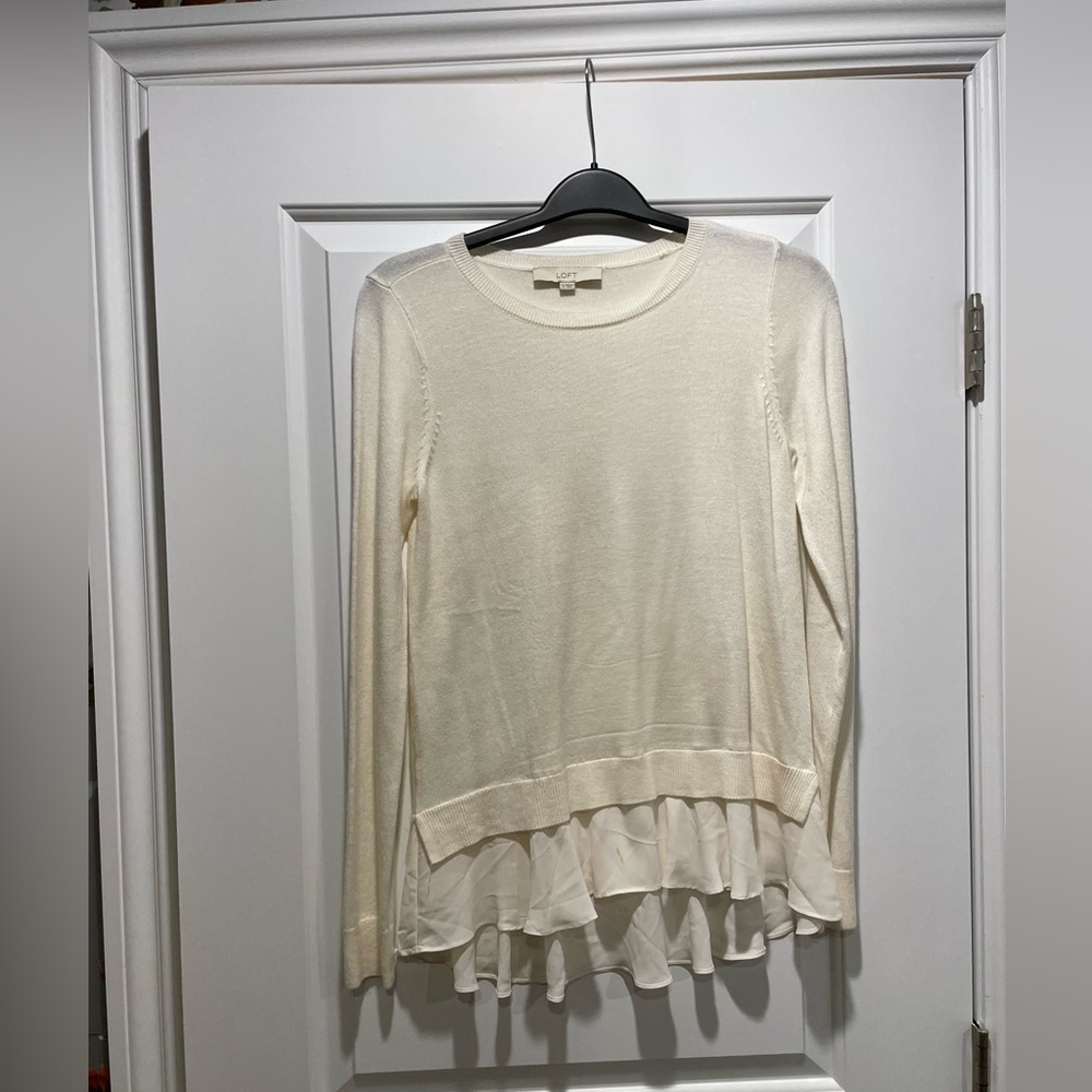 Loft Off White Sweater Size S